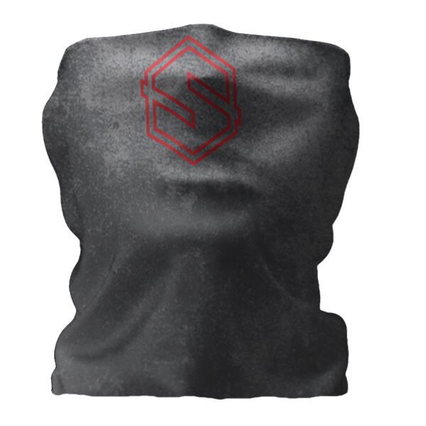 Single Layer Standard Neck Gaiter - Style 3 - Dark Gray/Red Thumbnail
