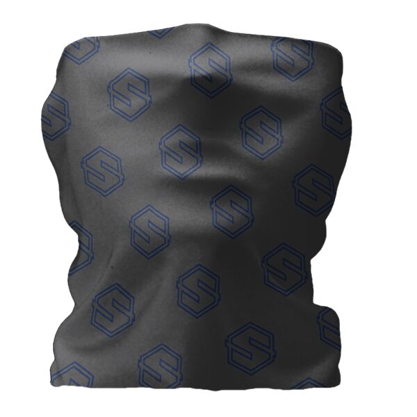 Single Layer Standard Neck Gaiter - Style 4 - Dark Gray/Blue Thumbnail