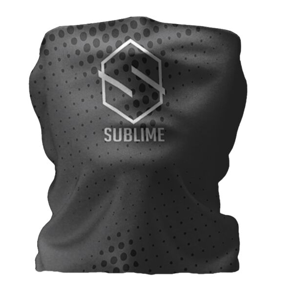 Single Layer Standard Neck Gaiter - Style 5 - Dark Gray/White Thumbnail