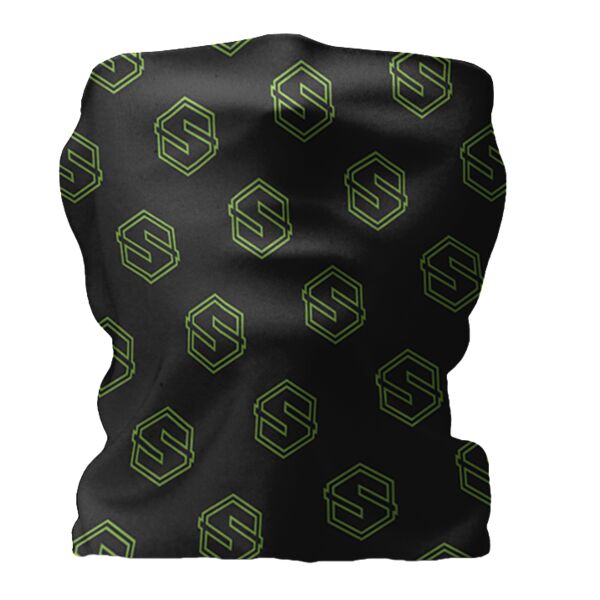 Single Layer Standard Neck Gaiter - Style 6 - Black/Lime Thumbnail