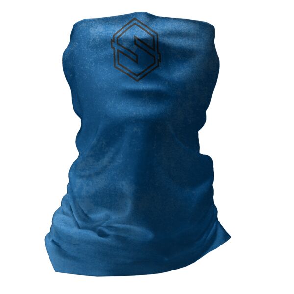 Single Layer Sport Neck Gaiter - Style 2 - Blue/Black Thumbnail