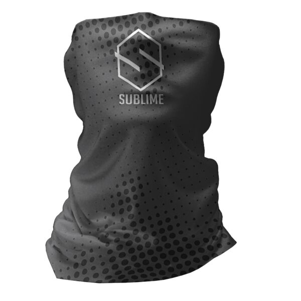 Single Layer Sport Neck Gaiter - Style 5 - Dark Gray/White Thumbnail
