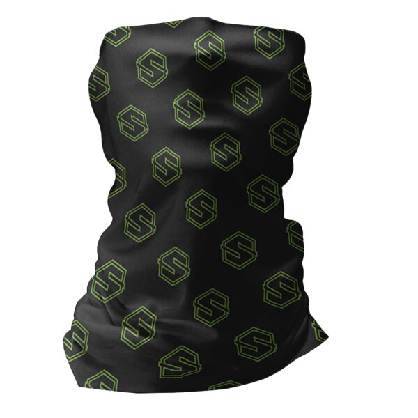 Single Layer Sport Neck Gaiter - Style 6 - Black/Lime Thumbnail