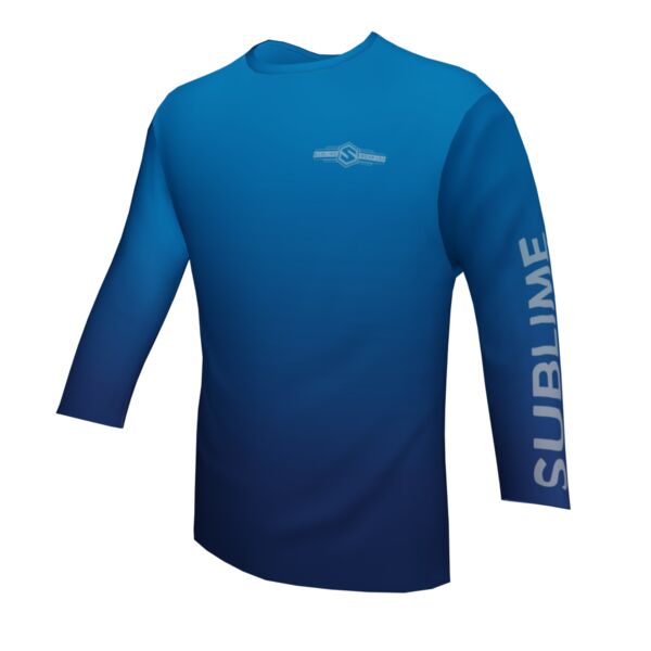 Performance Long Sleeve Shirt - Faded - Electric Blue/Royal Blue Thumbnail