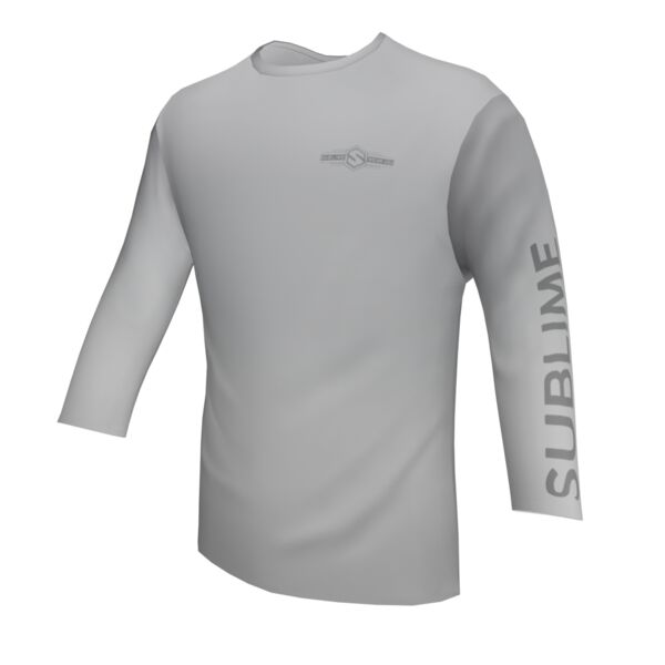 Performance Long Sleeve Shirt - Faded - Gray/White Thumbnail