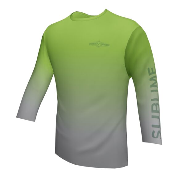Performance Long Sleeve Shirt - Faded - Lime/Gray Thumbnail