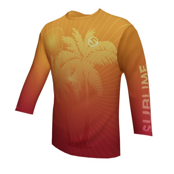 Performance Long Sleeve Shirt - Tropical - Orange/Red Thumbnail