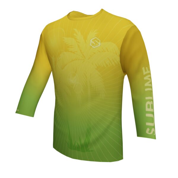 Performance Long Sleeve Shirt - Tropical - Gold/Lime Thumbnail