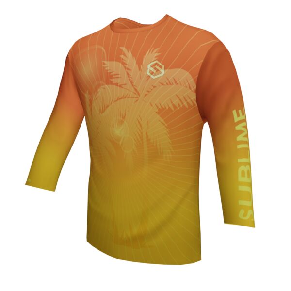 Performance Long Sleeve Shirt - Tropical - Orange/Gold Thumbnail